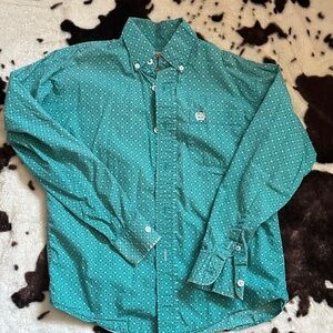 Cinch Kids Teal Button-Down Shirt